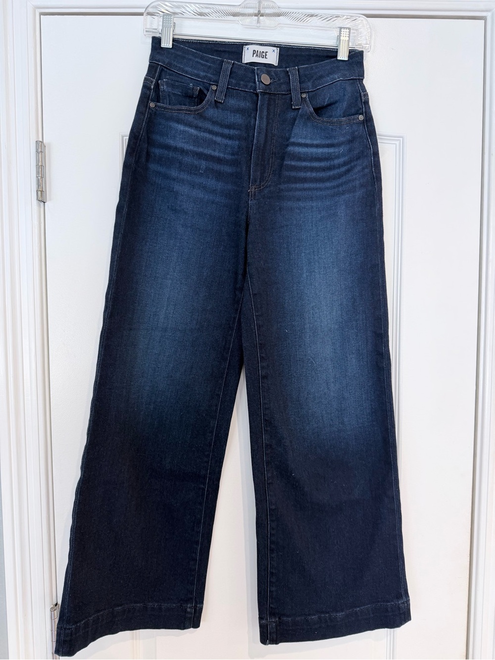 PAIGE Anessa Indigo Wide Leg High-Rise Jeans